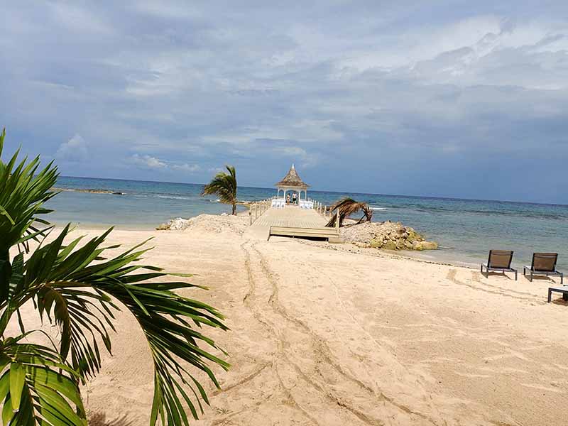 Gazebo on the beach in Jamaica