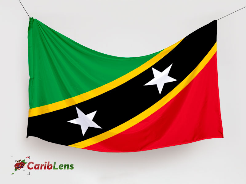 Saint Kitts and Nevis flag hanging