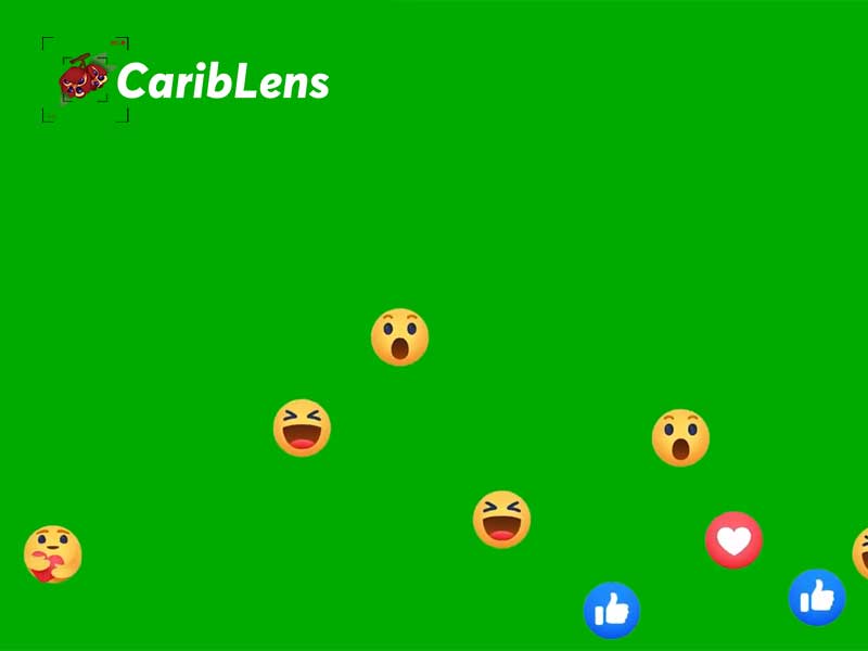 Animated Facebook reactions emoji on green screen animating horizontally - Free Video