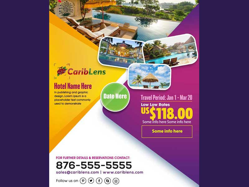 Jamaican Travel Flyer - Free PSD Template