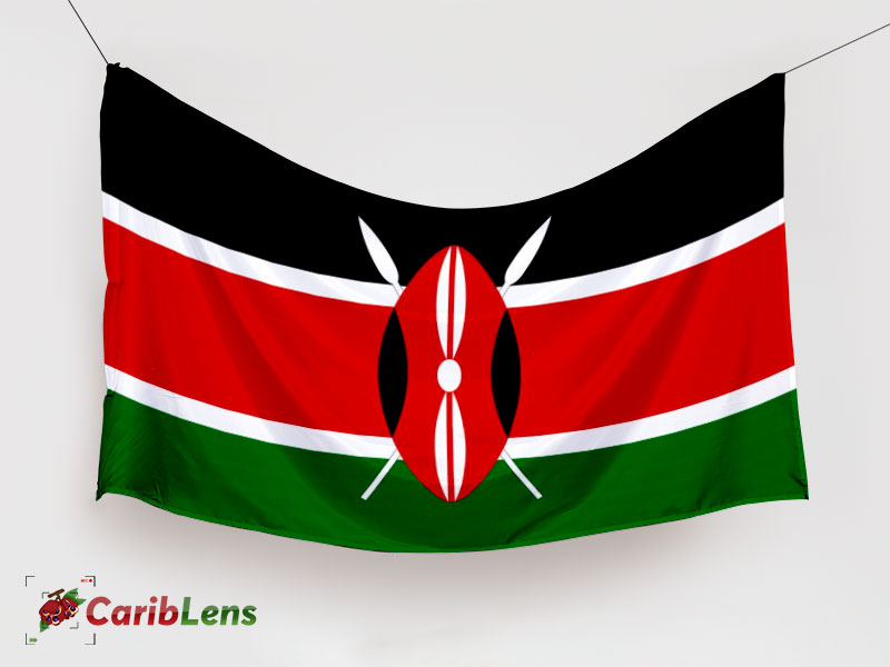 Kenya hanging flag