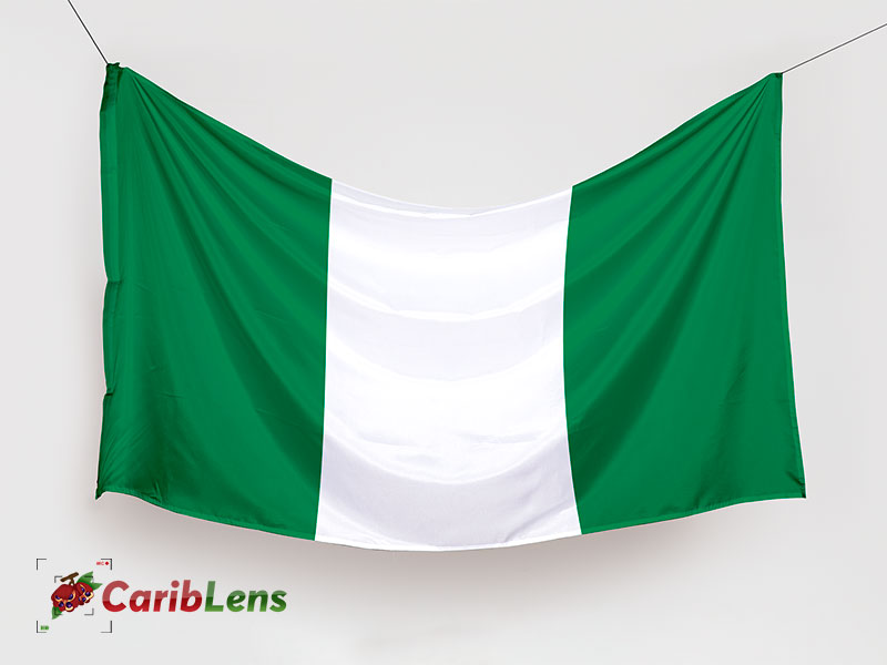 Nigeria hanging flag