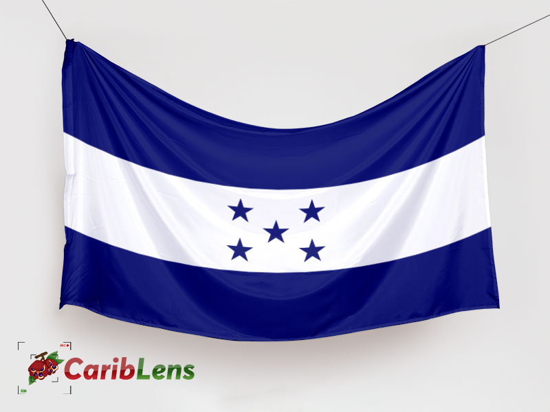 The national flag of Honduras - hanging flag - Free graphics