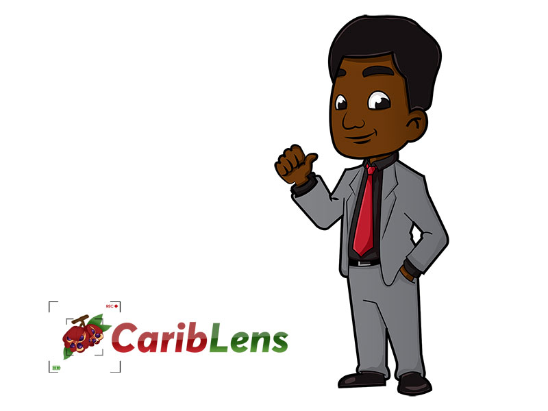 Cartoon African black businessman giving thumbs up – Free Illustration