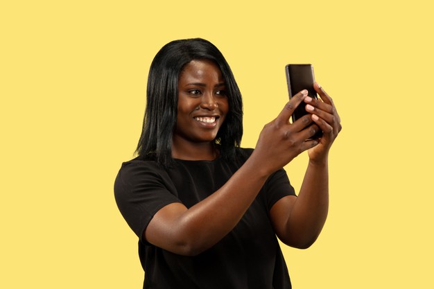 African American black woman taking selfie – Free Photo