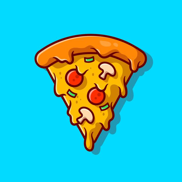 Slice Pizza Melted Cartoon Icon Illustration 138676 2672