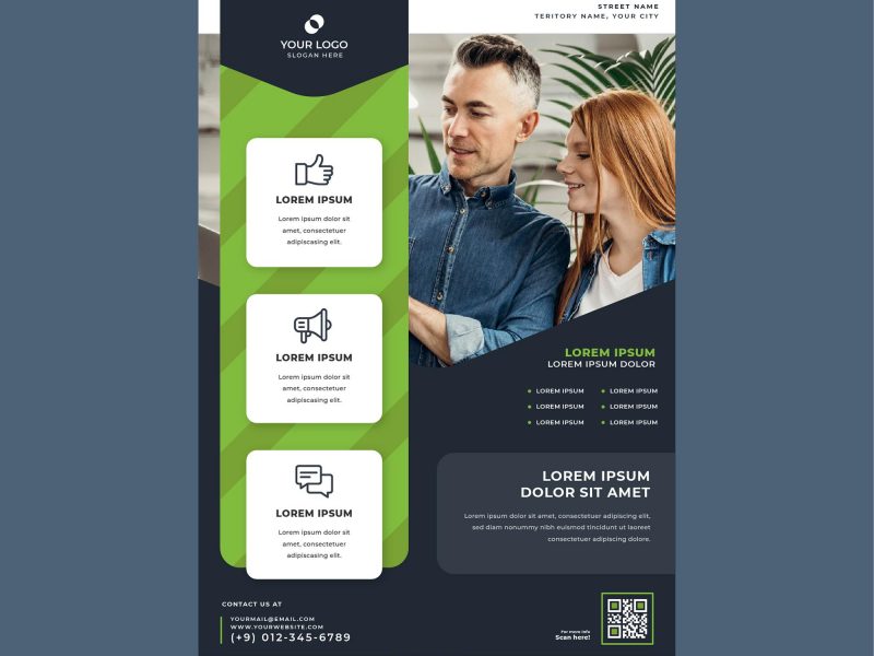 Business Poster Print template Free Vector