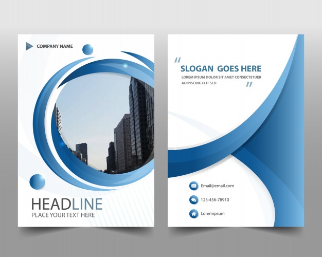 Blue Round Modern Annual Report Template 1201 806