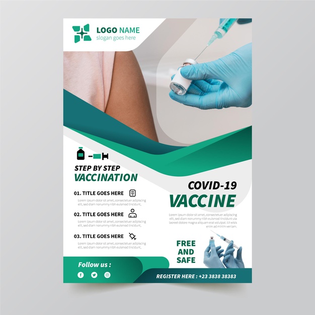 Coronavirus Vaccination Flat Flyer Template 23 2148918696