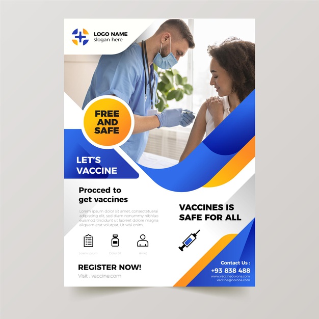 Gradient Coronavirus Vaccination Flyer Template 23 2148923403