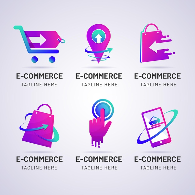 Gradient e-commerce logo templates Free Vector – Cariblens