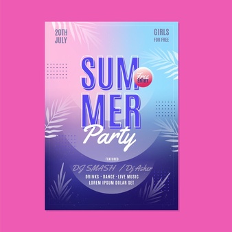 Gradient Summer Party Vertical Poster Template 23 2148961780