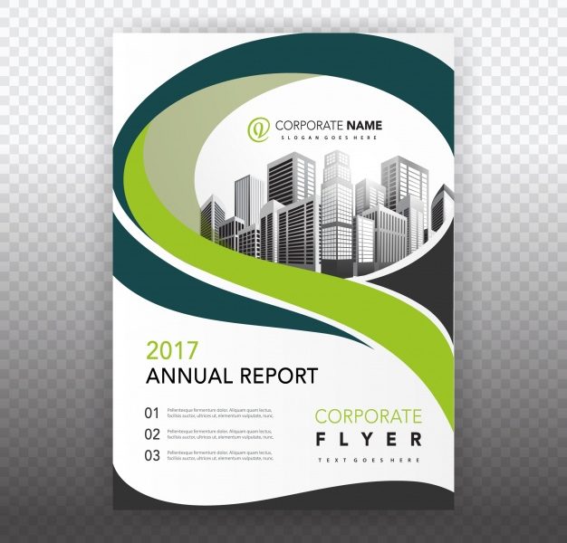 Green business brochure Free Vector