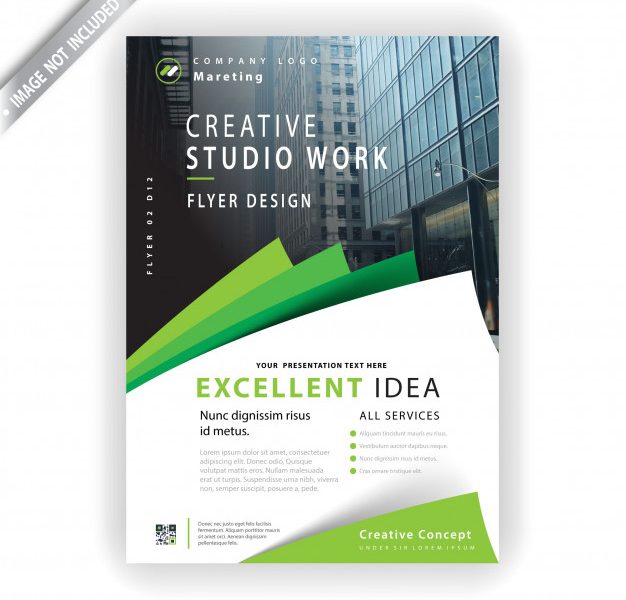 Marketing flyer template Free Vector