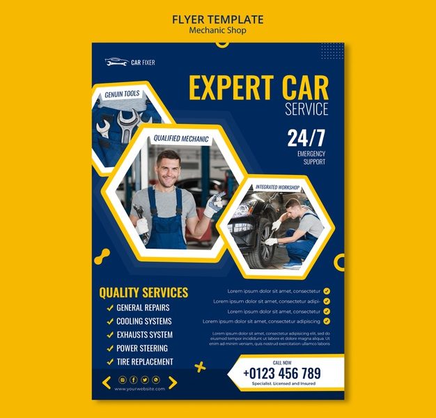 Mechanic Shop Flyer Template Free Psd