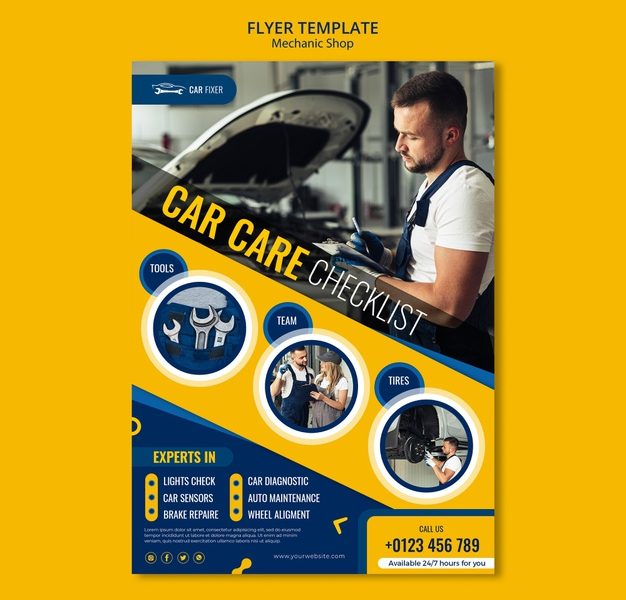 Mechanic Shop Template Flyer Free Psd