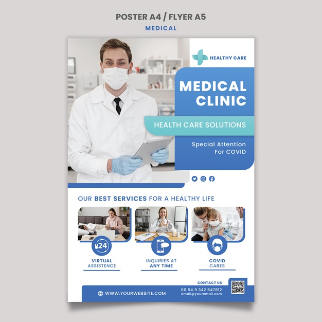 Medical Care Poster Flyer Template Design 23 2148951768