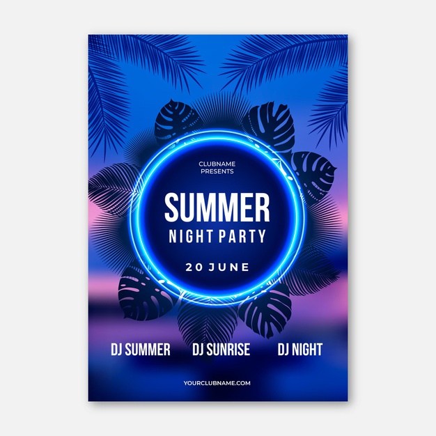 Realistic Summer Party Vertical Poster Template 23 2148966066