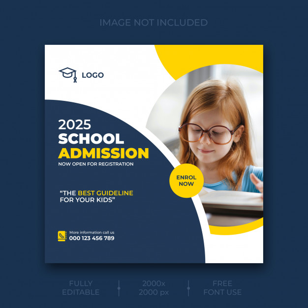 School Admission Social Media Post Template 237398 66