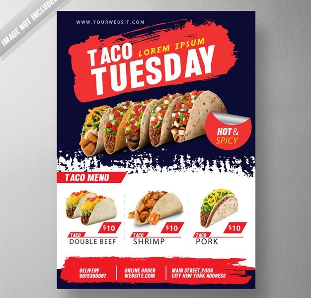 Taco Tuesday flyer psd template Free Psd