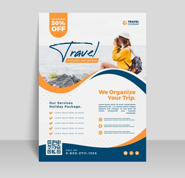 Travel Sale Flyer Template Free Vector