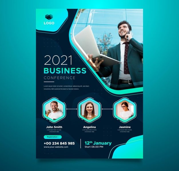 Webinar Flyers Template Free Vector