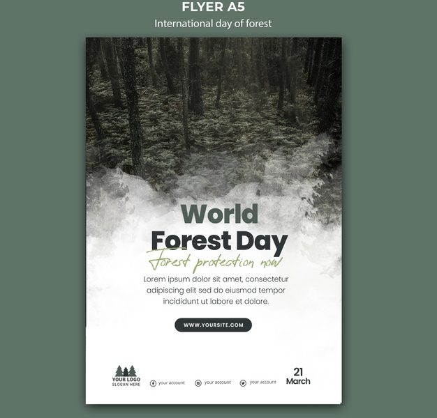 World forest day flyer template Free Psd