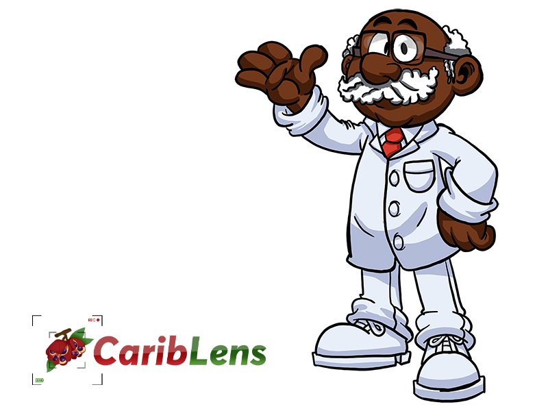 African Cartoon Scientist Standing And Waving Free Illustration