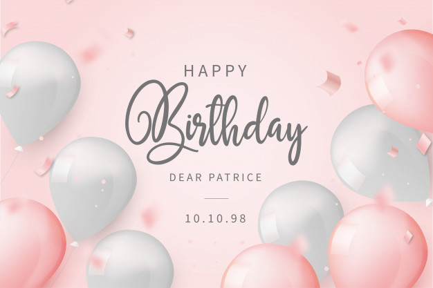 Beauty Happy Birthday Invitation With Balloons 1361 2320