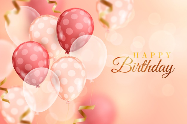 Blurred Realistic Birthday Balloons Background 52683 41971
