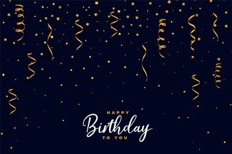 Falling Golden Confetti Happy Birthday Background Design 1017 25818