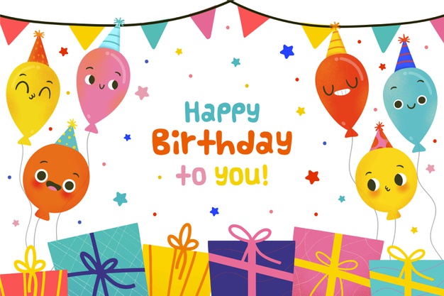 Hand Drawn Balloons Birthday Background 52683 58582