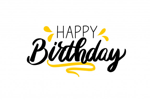 Happy birthday lettering Free Vector
