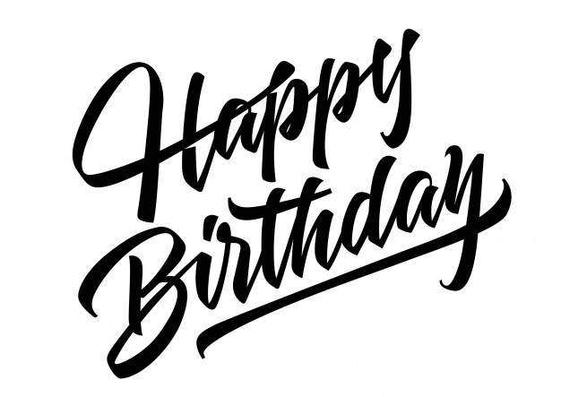 Happy birthday lettering Free Vector