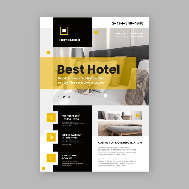 Modern Hotel Flyer Template With Photo 23 2148886806