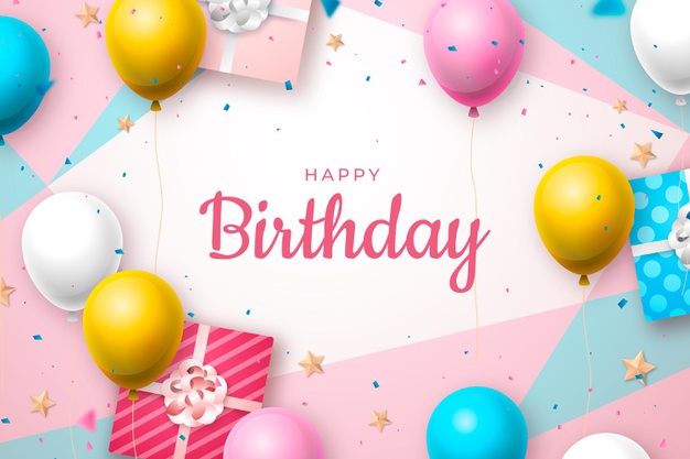 Realistic Birthday Background With Greeting 23 2148873712