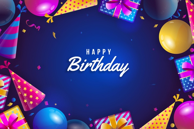 Realistic birthday background Free Vector