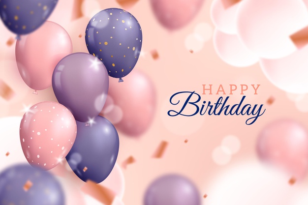 Realistic Happy Birthday Balloons Background 52683 41975