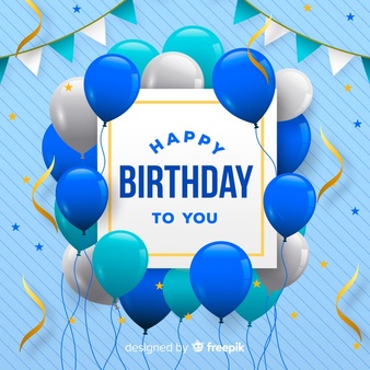 Realistic happy birthday party background Free Vector