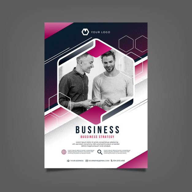 Vertical Business Flyer Template With Photo 52683 59610