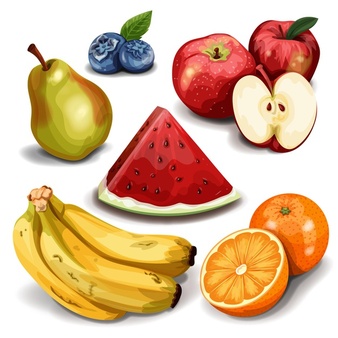 Detailed fruit collection Free Vector