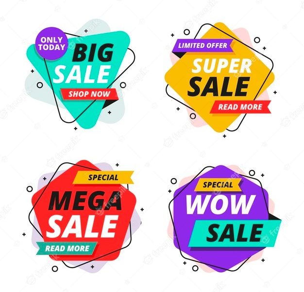 Colorful sales banners collection Free Vector