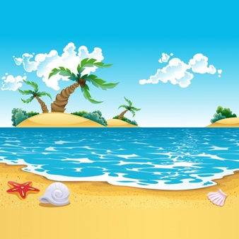 Coloured Beach Background 1196 103