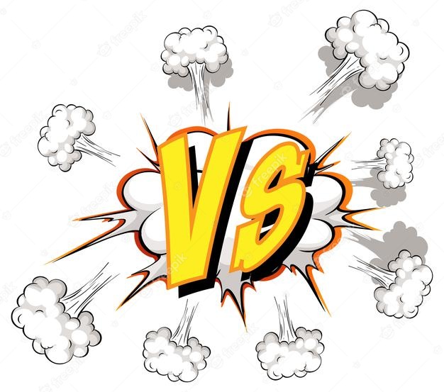 Comic speech bubble with vs text Free Vector