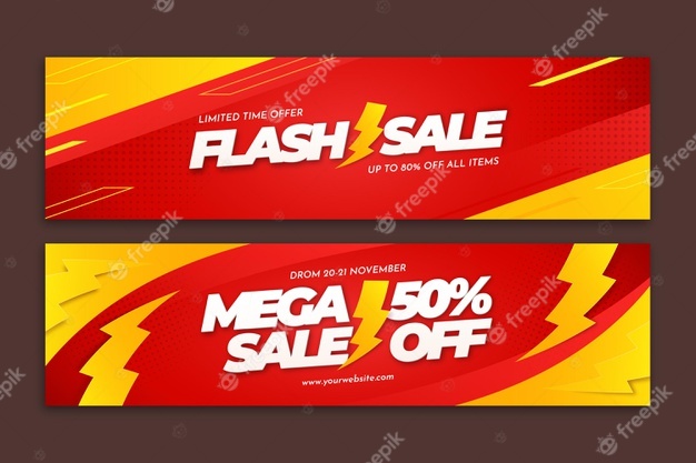 Creative sales banners with abstract details Free Vector