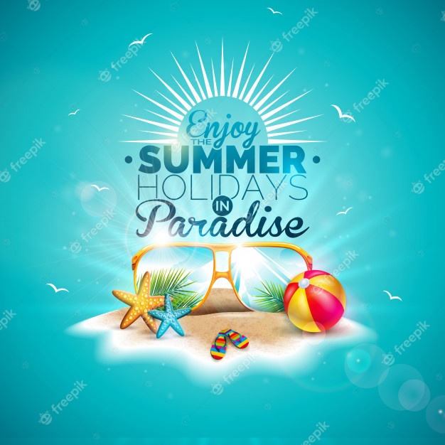 Enjoy Summer Holiday With Sunglasses Ocean Blue 1314 2383