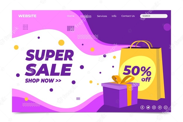 Flat Sales Landing Page Template 23 2149054376