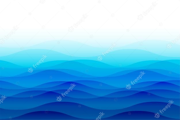 Ocean sea waves with ripples Free Vector