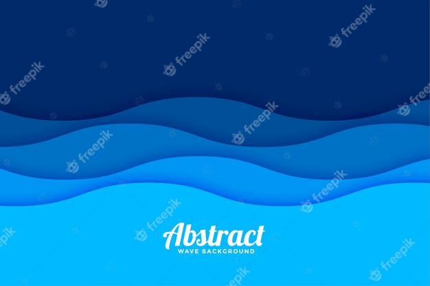 Papercut style sea wave pattern Free Vector