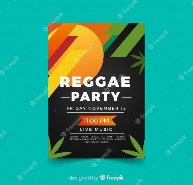 Reggae party banner Free Vector